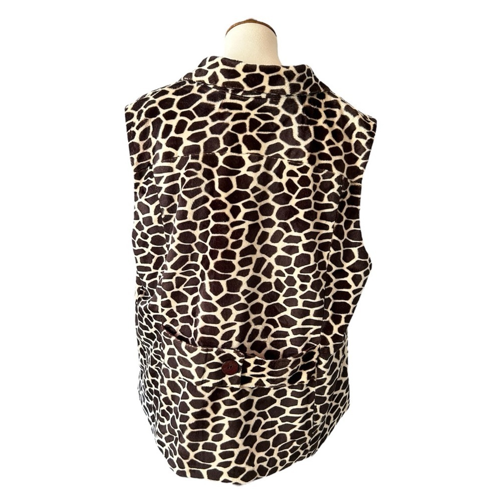 Susan Graver Style Womens 2X Fleece Vest Animal Print Office Work Fall - Picture 2 of 8